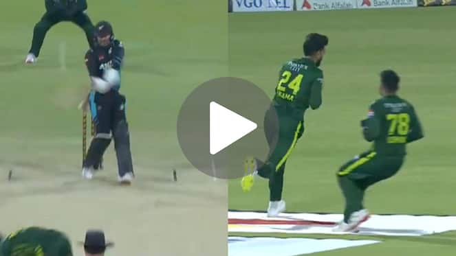 [Watch] Usman Khan & Usama Mir Avoid Nasty Collision As Zaman's Slow Ball Gets Blundell